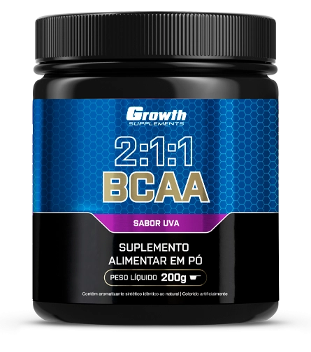 BCAA (2:1:1) (200g) (em pó) - Growth Supplements